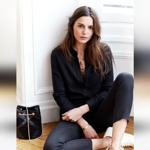 Sezane Jeanne Long Sleeved Cotton Jumpsuit - Picture 2 of 3